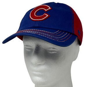 Chicago Cubs Dad Hat Baseball Cap 47 Brand MLB 6 Panel Strapback Blue Red